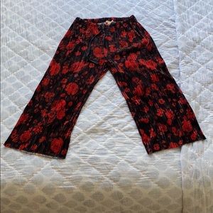 Silence+Noise accordion cropped pleated pant